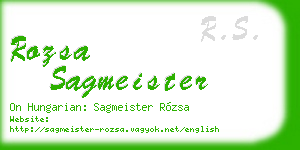 rozsa sagmeister business card