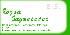 rozsa sagmeister business card